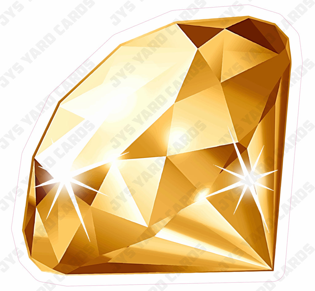 DIAMOND: GOLD - Yard Card Signs by JYS International