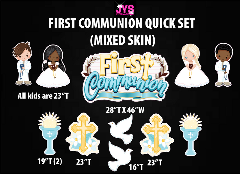 FIRST COMMUNION QUICK SET - Yard Card Signs by JYS International