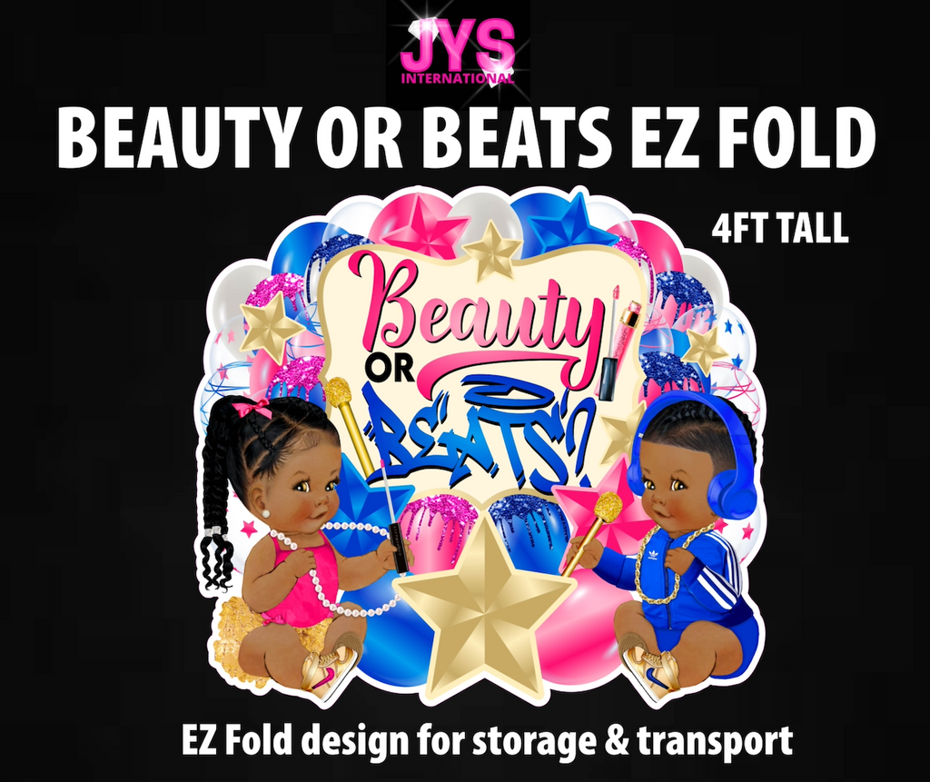 BEAUTY OR BEATS GENDER REVEAL - Yard Card Signs by JYS International