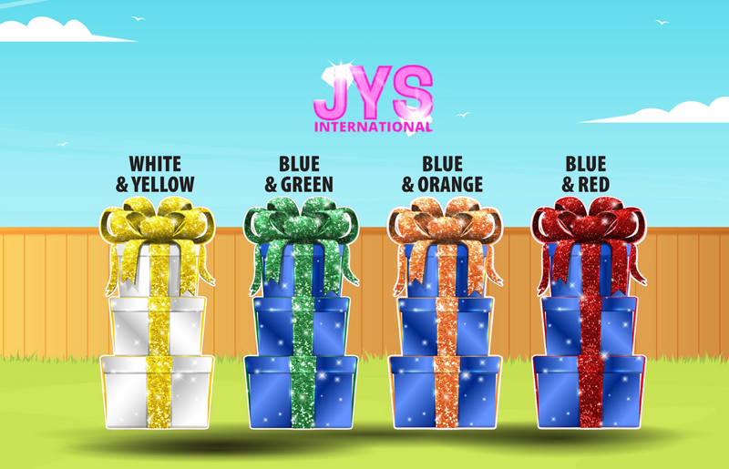 PICK (4): 4FT TALL JAZZY GIFT BOXES - Yard Card Signs by JYS International