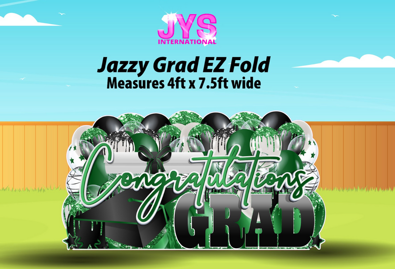 JAZZY GRAD EZ FOLD - Yard Card Signs by JYS International