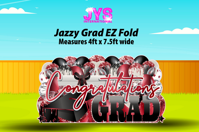 JAZZY GRAD EZ FOLD - Yard Card Signs by JYS International