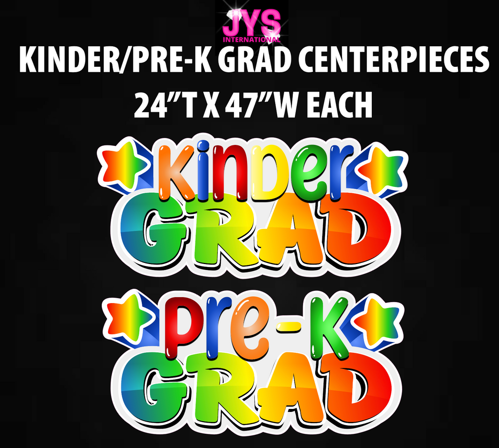 PREK/KINDER GRAD CENTERPIECES: HALF SHEET - Yard Card Signs by JYS International