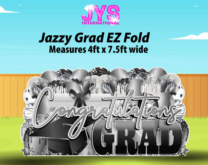 JAZZY GRAD EZ FOLD - Yard Card Signs by JYS International