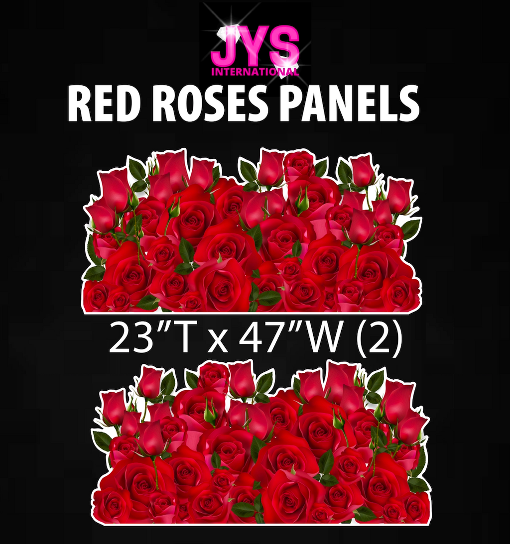 RED ROSES PANELS - Yard Card Signs by JYS International