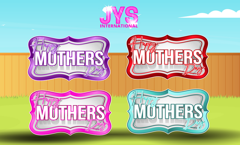 BOLD MIX MOTHER'S DAY: (4) PACK CENTERPIECES - Yard Card Signs by JYS International