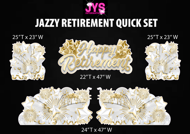 JAZZY RETIREMENT EZ QUICK SET - Yard Card Signs by JYS International