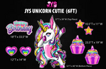 JYS UNICORN CUTIE (5ft) - Yard Card Signs by JYS International