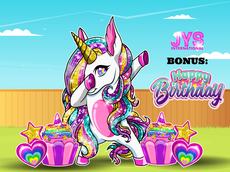 JYS UNICORN CUTIE (5ft) - Yard Card Signs by JYS International