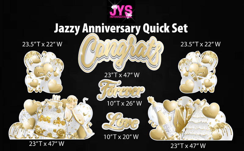 JAZZY CONGRATS EZ QUICK SET - Yard Card Signs by JYS International