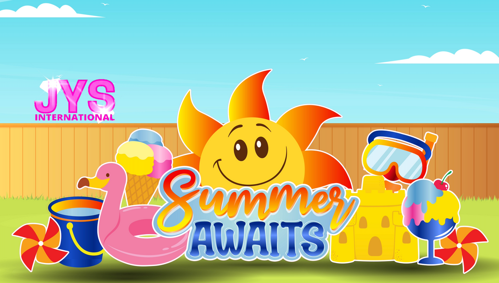 SUMMER AWAITS QUICK SET - Yard Card Signs by JYS International