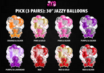 (PICK 3 PAIR) 30” JAZZY BALLOONS - Yard Card Signs by JYS International