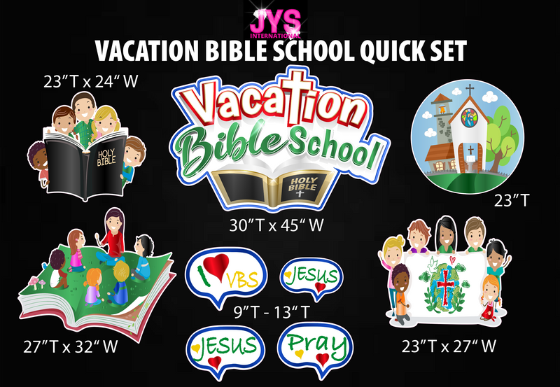 VACATION BIBLE SCHOOL (VBS) QUICK SET - Yard Card Signs by JYS International