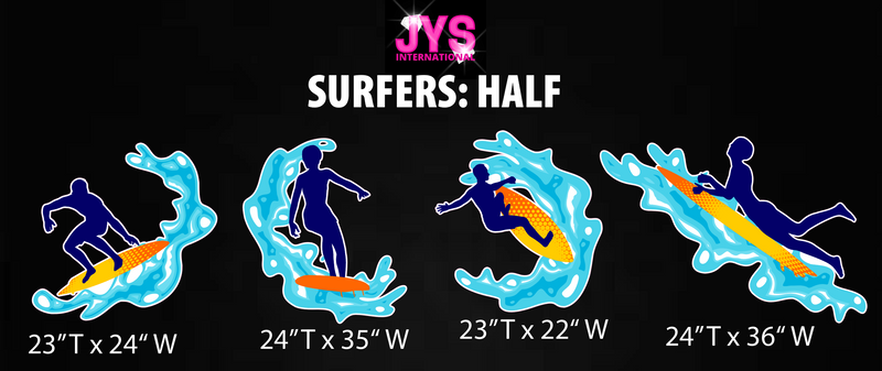 SURFERS: HALF SHEET - Yard Card Signs by JYS International