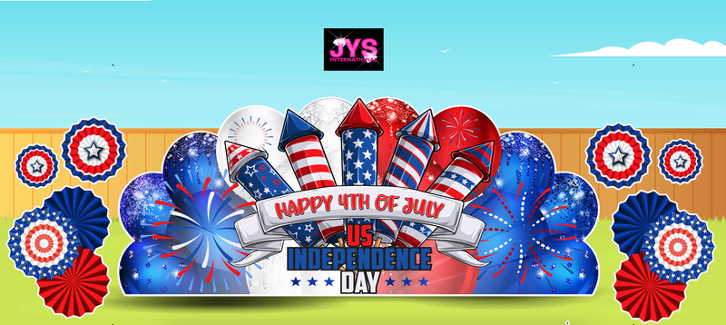 JULY 4TH OVERLOAD EZ FOLD - Yard Card Signs by JYS International