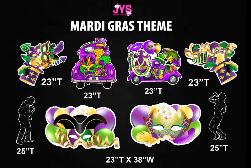 MARDI GRAS THEME - Yard Card Signs by JYS International