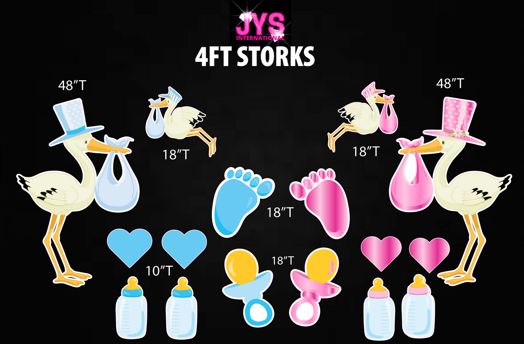 4FT STORKS - Yard Card Signs by JYS International