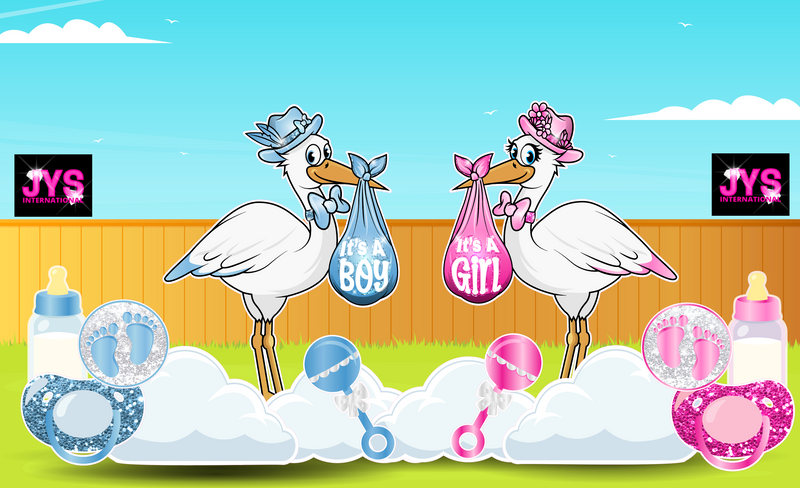 JYS STORK CUTIES (3.5FT) - Yard Card Signs by JYS International