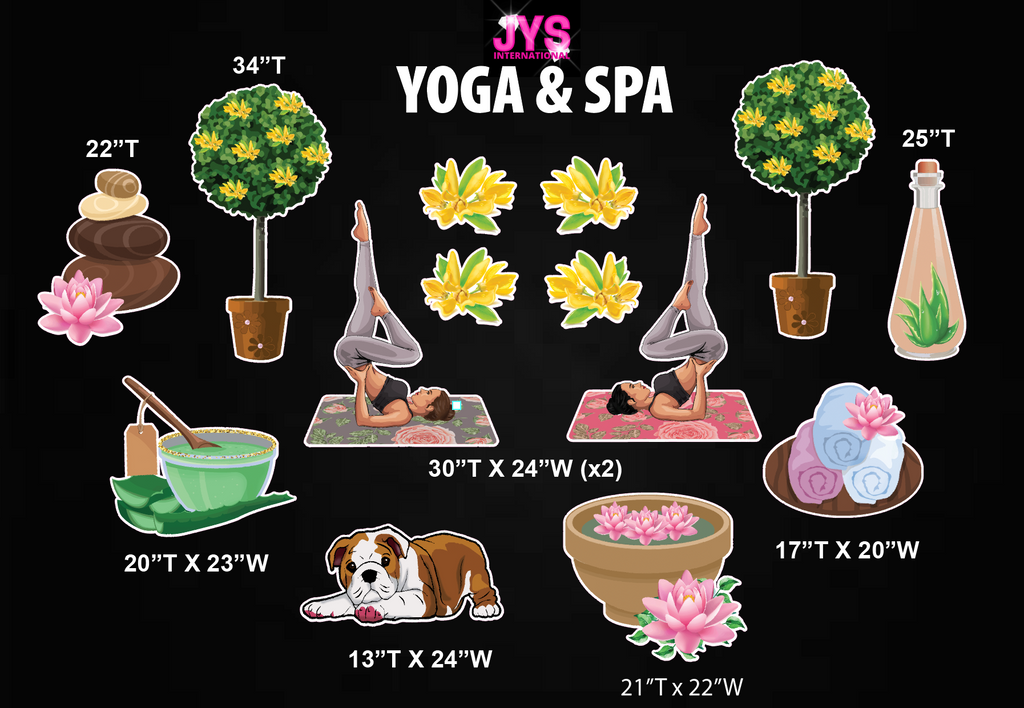 YOGA & SPA THEME - Yard Card Signs by JYS International