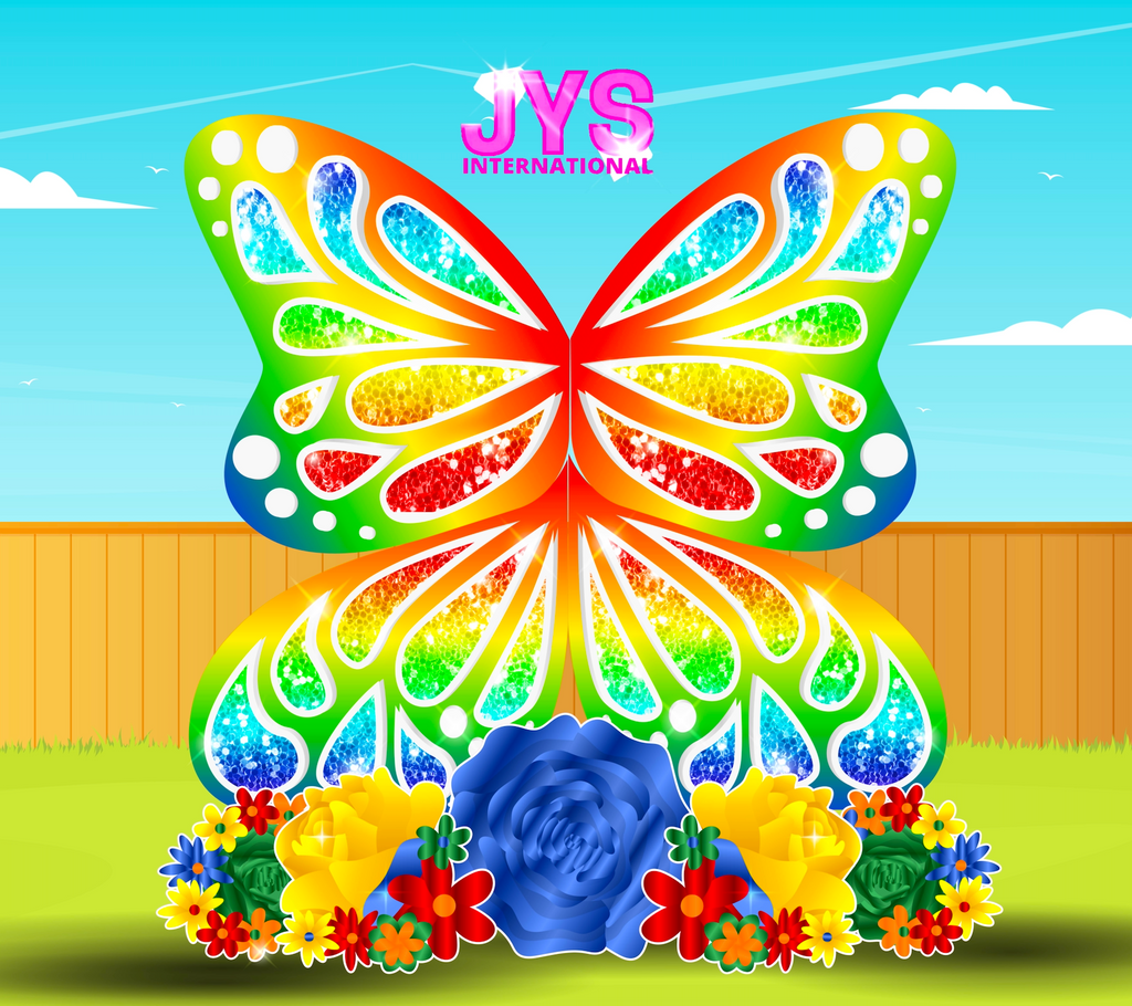 JYS BUTTERFLY CUTIE: 5FT RAINBOW - Yard Card Signs by JYS International