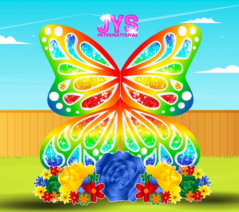 JYS BUTTERFLY CUTIE: 5FT RAINBOW - Yard Card Signs by JYS International