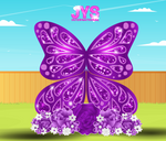 JYS BUTTERFLY CUTIE: 5FT PURPLE - Yard Card Signs by JYS International