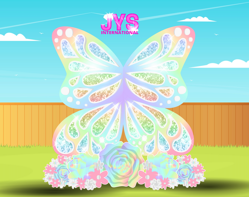 JYS BUTTERFLY CUTIE: 5FT PASTEL - Yard Card Signs by JYS International