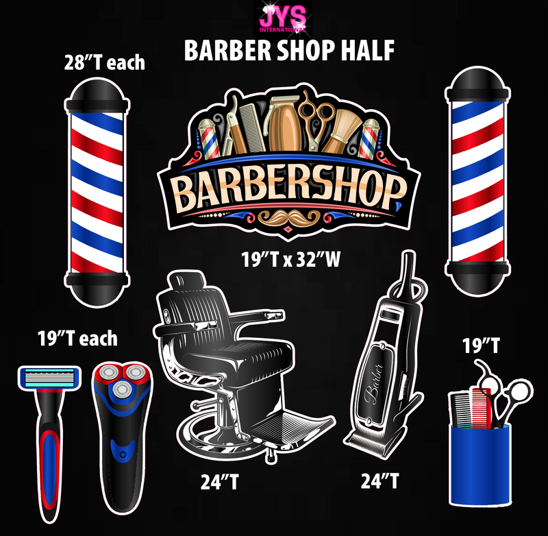 BARBER SHOP: HALF SHEET - Yard Card Signs by JYS International