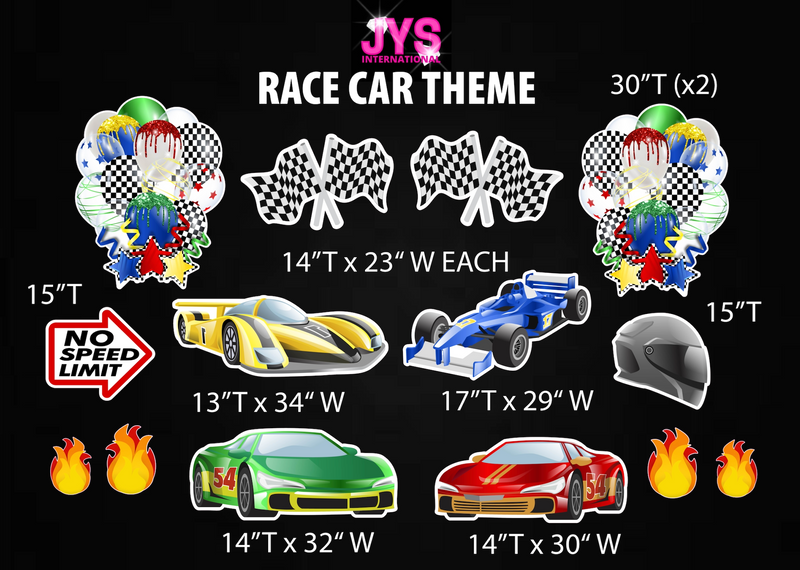 RACE CAR THEME - Yard Card Signs by JYS International