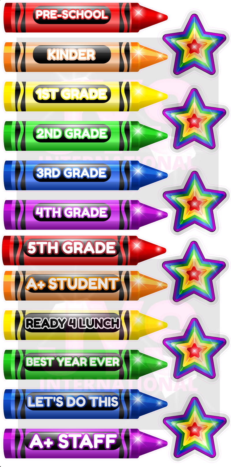 CRAYON PROPS (OPTIONS) - Yard Card Signs by JYS International