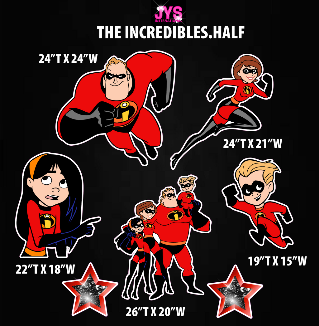 INCREDIBLES: HALF SHEET - Yard Card Signs by JYS International