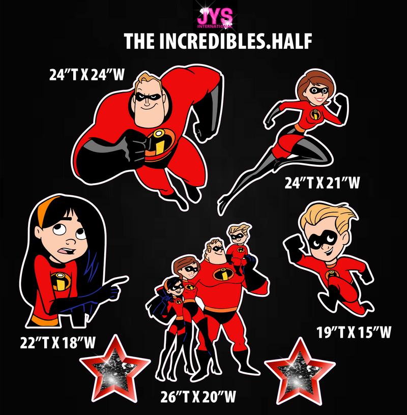 INCREDIBLES: HALF SHEET - Yard Card Signs by JYS International