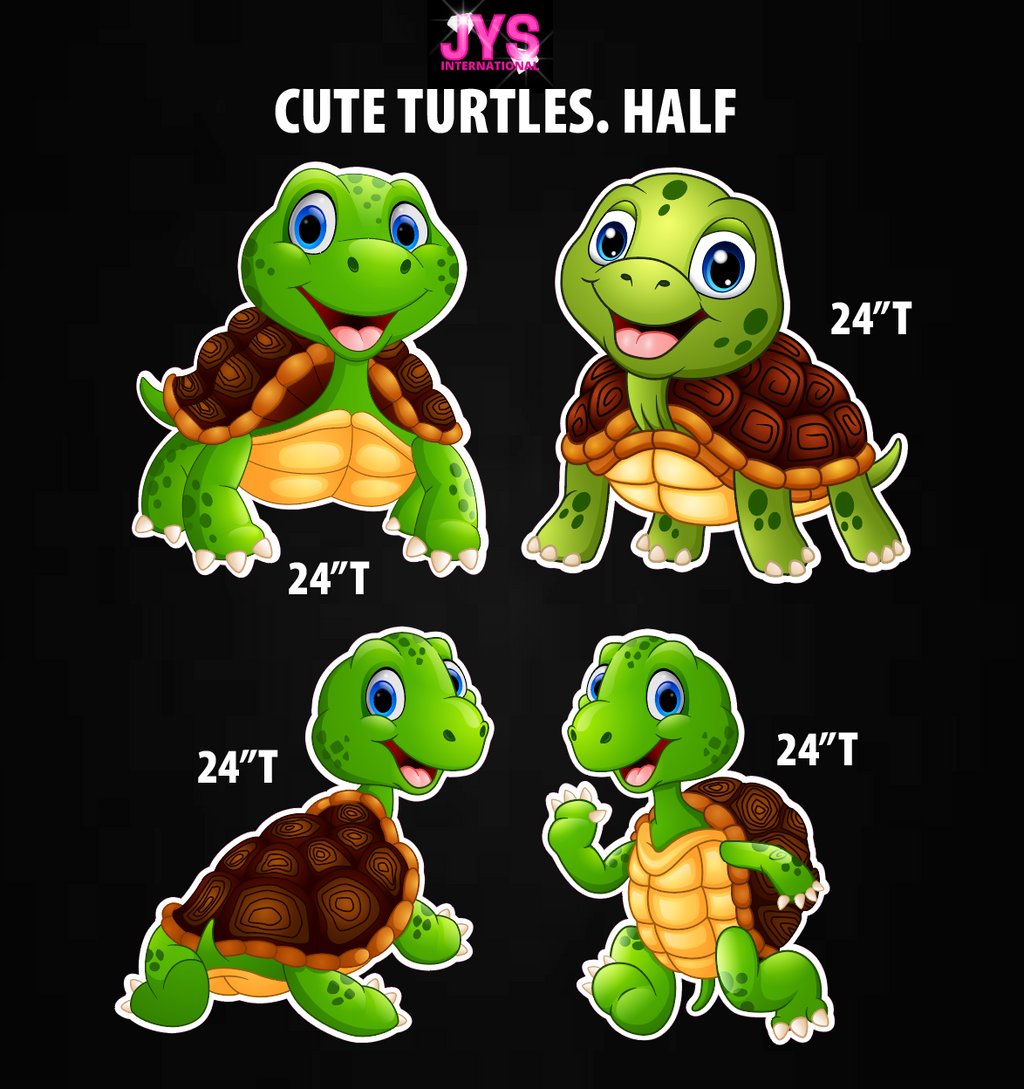 CUTE TURTLES: HALF SHEET - Yard Card Signs by JYS International