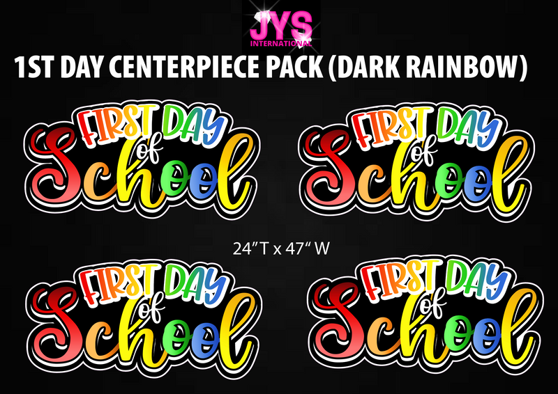 1st DAY OF SCHOOL CENTERPIECE PACK - Yard Card Signs by JYS International