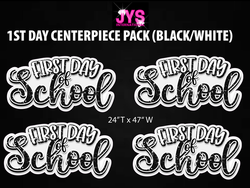 1st DAY OF SCHOOL CENTERPIECE PACK - Yard Card Signs by JYS International