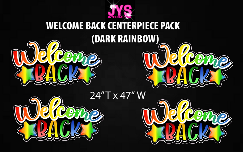 WELCOME BACK CENTERPIECE SET (OPTIONS) - Yard Card Signs by JYS International