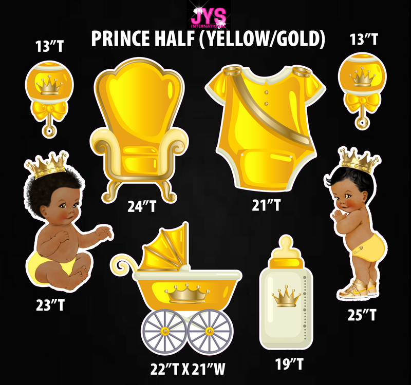 BABY PRINCE: HALF SHEET - Yard Card Signs by JYS International