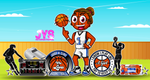 JYS BASKETBALL GIRL CUTIE (5FT TALL) - Yard Card Signs by JYS International