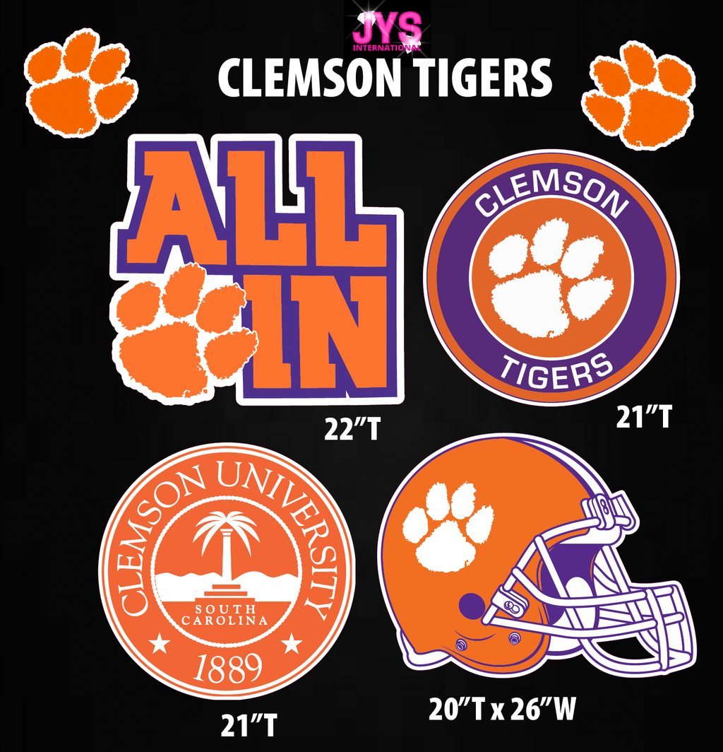 CLEMSON: HALF SHEET - Yard Card Signs by JYS International