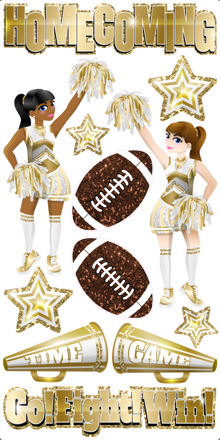 CHEER CUTIES DOUBLE PACK: 4FT TALL - Yard Card Signs by JYS International