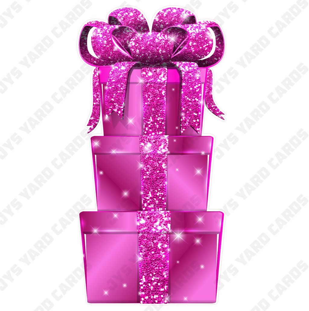 JAZZY GIFT BOX: HOT PINK - Yard Card Signs by JYS International