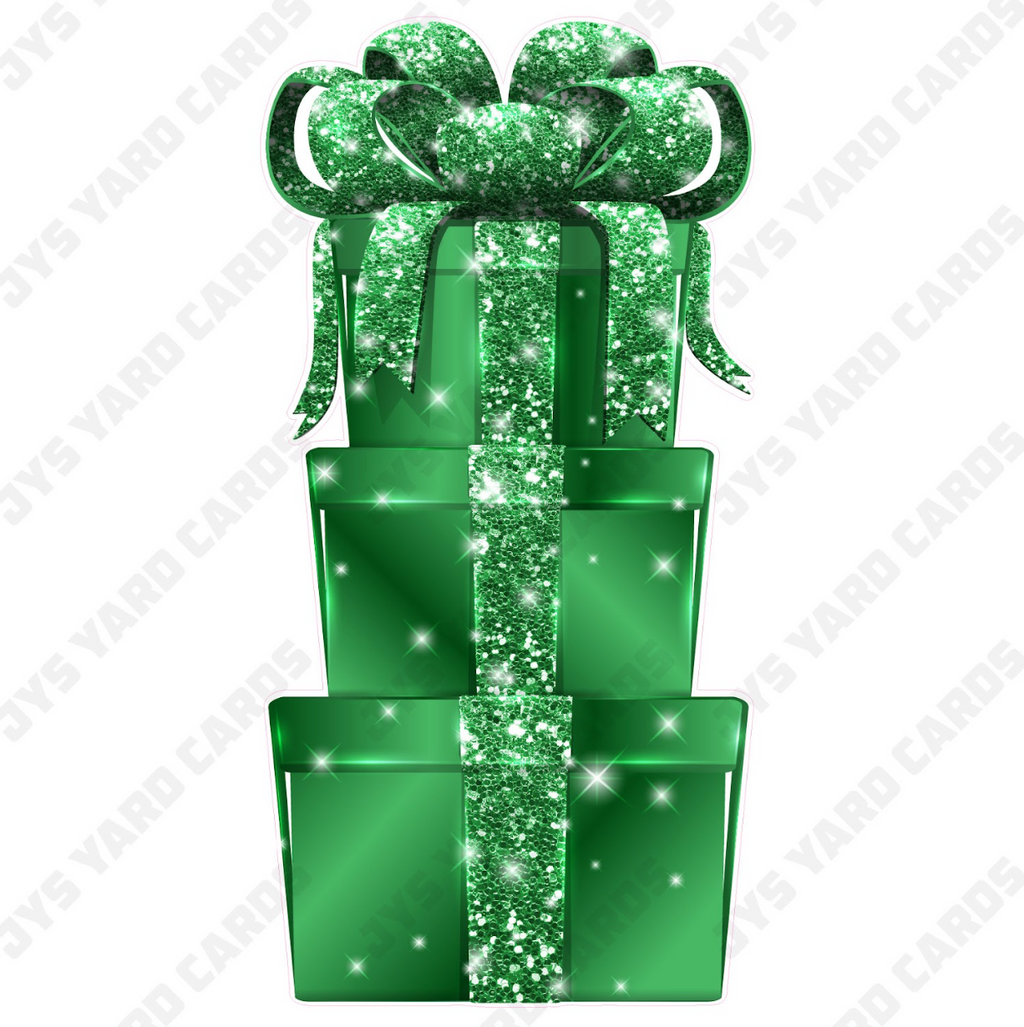 JAZZY GIFT BOX: GREEN - Yard Card Signs by JYS International