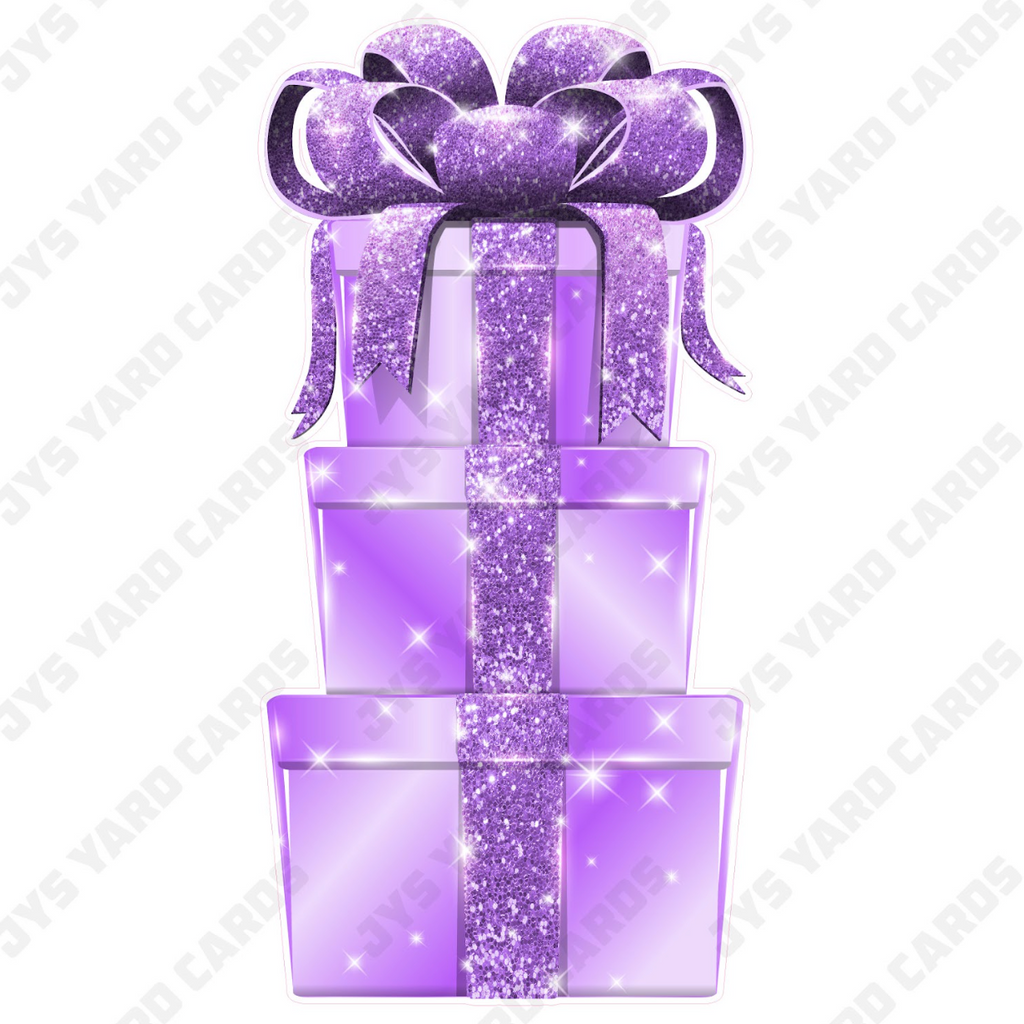 JAZZY GIFT BOX: LIGHT PURPLE - Yard Card Signs by JYS International