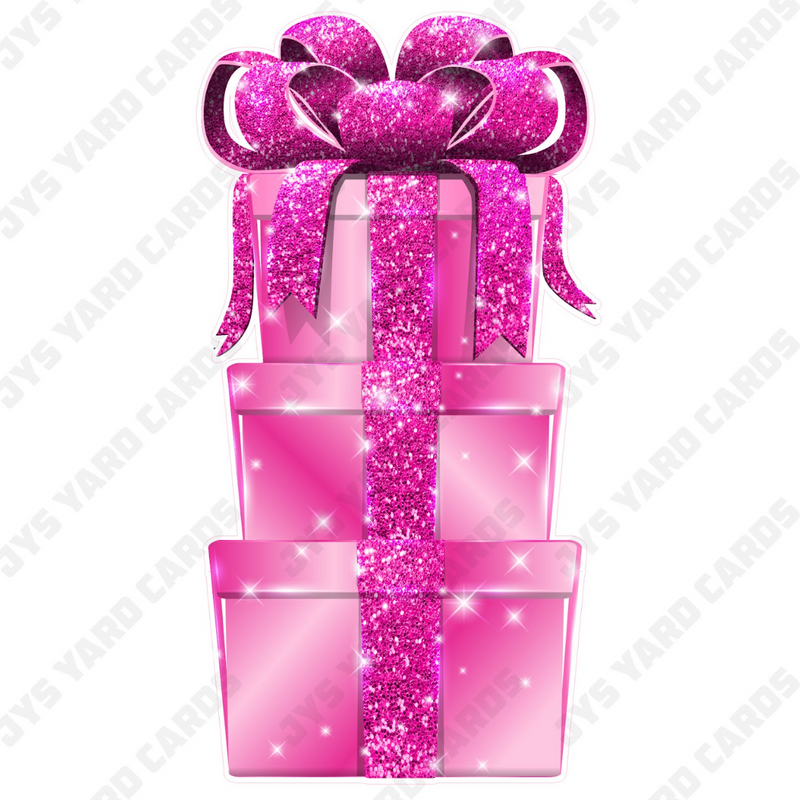 JAZZY GIFT BOX: PINK - Yard Card Signs by JYS International