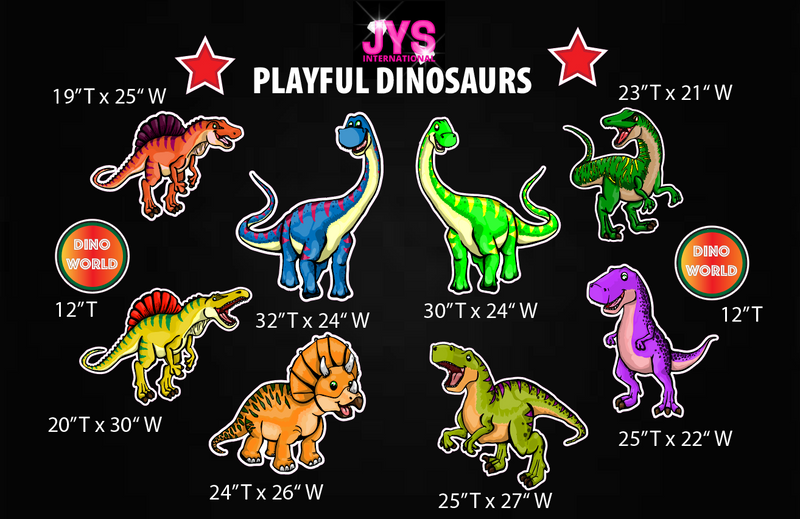 PLAYFUL DINOSAURS - Yard Card Signs by JYS International