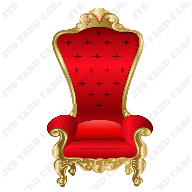 THRONE CHAIR (W/ GOLD TRIM OPTIONS) - Yard Card Signs by JYS International