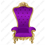 THRONE CHAIR (W/ GOLD TRIM OPTIONS) - Yard Card Signs by JYS International