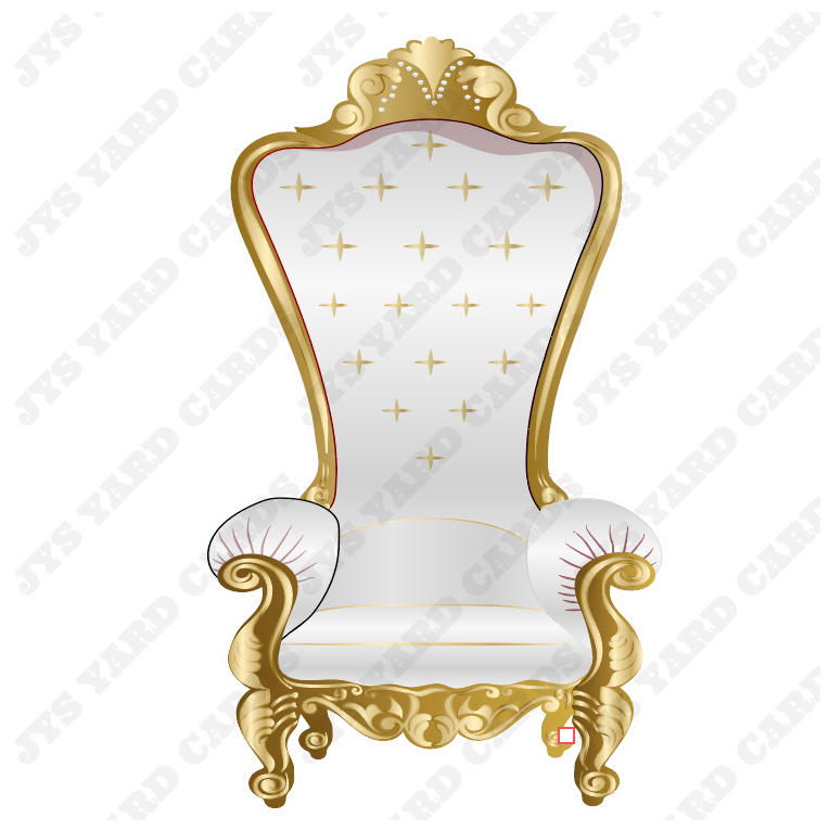 THRONE CHAIR (W/ GOLD TRIM OPTIONS) - Yard Card Signs by JYS International