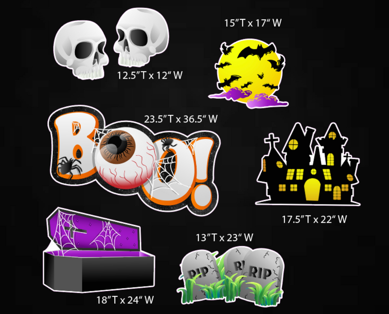 GRAVEYARD BOO: HALF SHEET - Yard Card Signs by JYS International