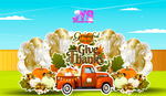 GIVE THANKS PICKUP - Yard Card Signs by JYS International